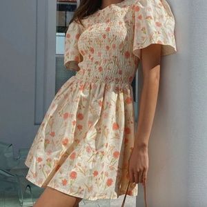 Sabo Skirt Bobbi Shirred Dress size S NWOT